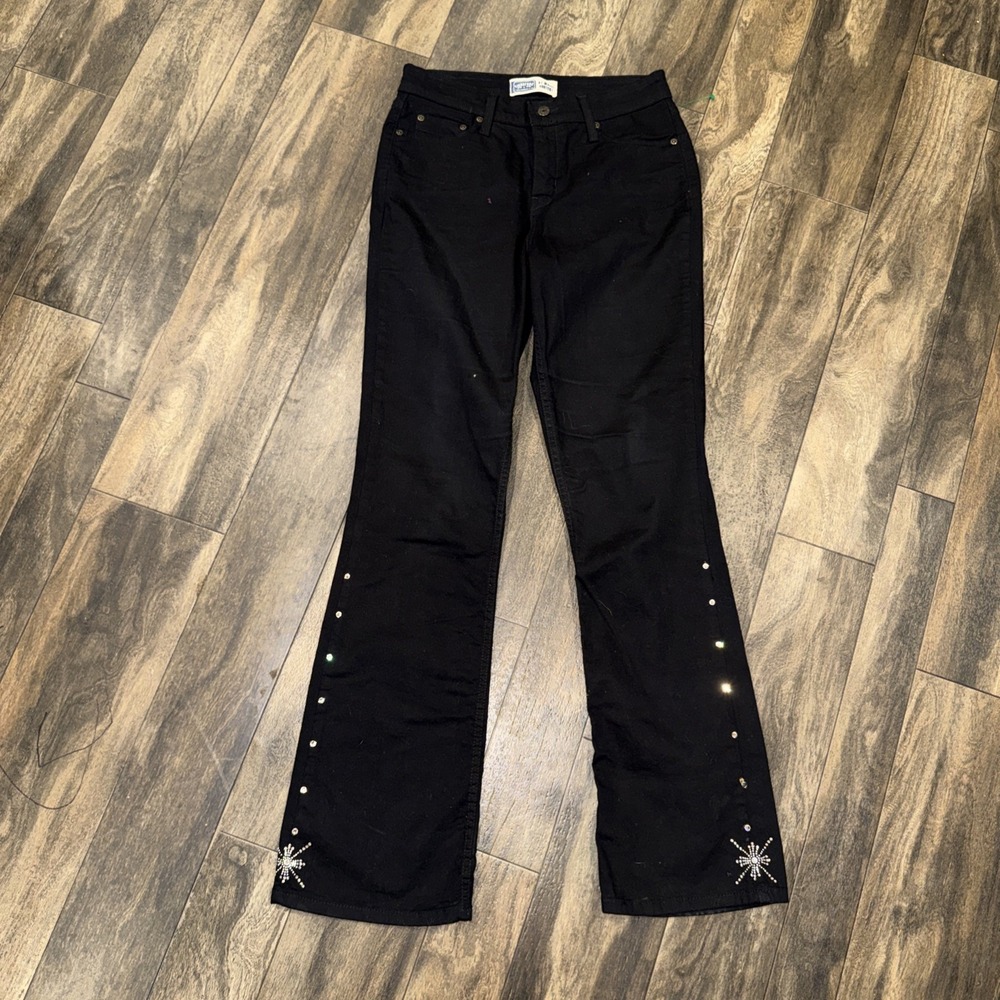 Levi's Signature At Waist Bootcut Black Denim Jeans Women's Misses Size‎ 8 Long